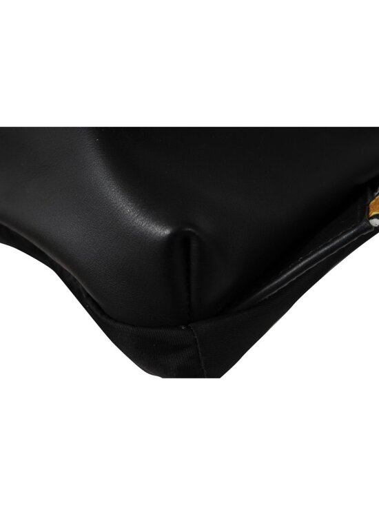 Fendi Nylon Vitello Backpack Black Leather Drawstring Logo Yellow White Straps main image 11